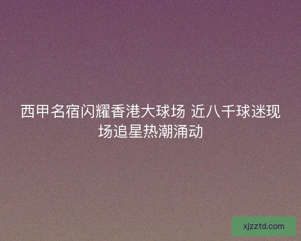西甲名宿闪耀香港大球场 近八千球迷现场追星热潮涌动