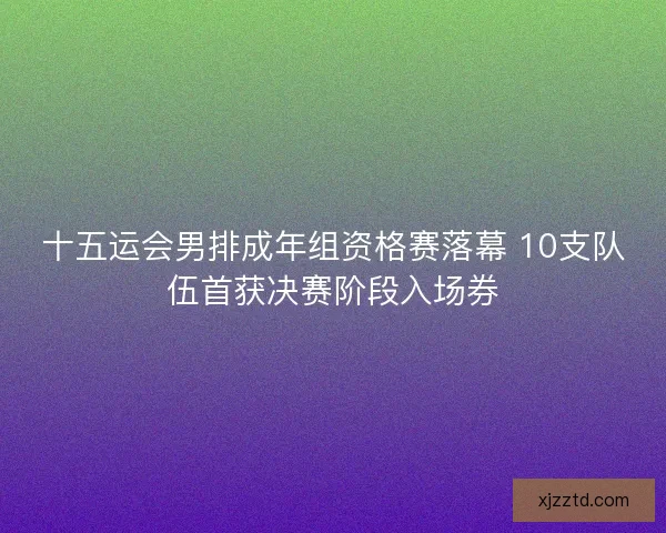 十五运会男排成年组资格赛落幕 10支队伍首获决赛阶段入场券